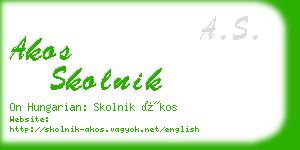 akos skolnik business card